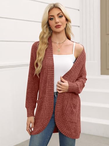 Image of BELAROI Women Plus Size Cardigan Sweater Fall Outfit