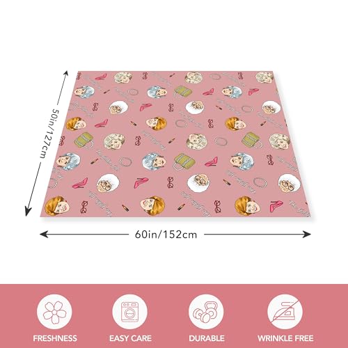 YFFSRJDJ Golden Girls Blanket Gifts 50x60 Inches Cozy and Soft Flannel Throw Blanket Lightweight Golden Girls Merchandise for Couch Bed Sofa Car, Gifts for Women, Pink — view 2