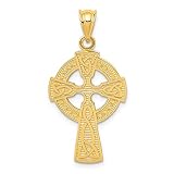 14K Yellow Gold Celtic Cross Pendant