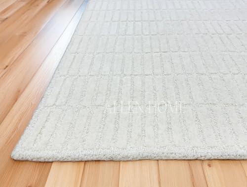 Tapete AH ALLEN HOME 6' x 9' de Lana Tufted miniatura 3