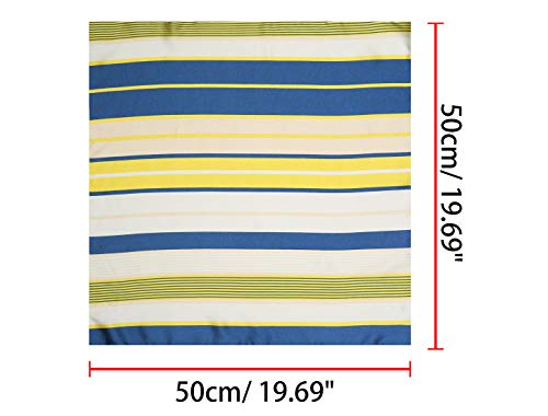 Allegra K 50cm Small Stripe Print Square Neck Wrap Scarves Head Scarf Kerchief Neckerchief Bandana for Women3