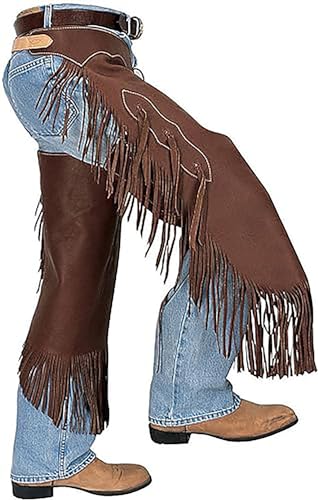 Mens Leather Western Chinks - Cowboy Chinks for Men