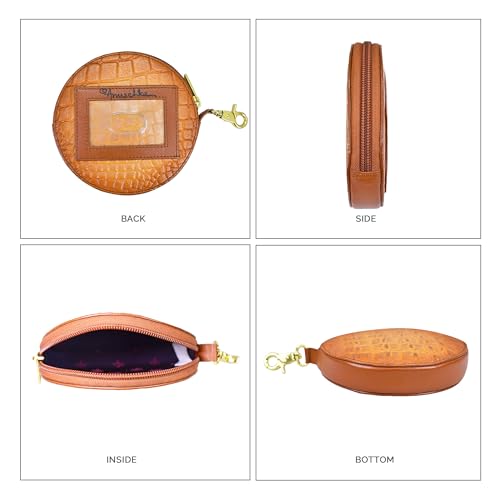 Anuschka Women's Original Hand Painted Genuine Vegetable Tanned Leather Round Coin Purse4