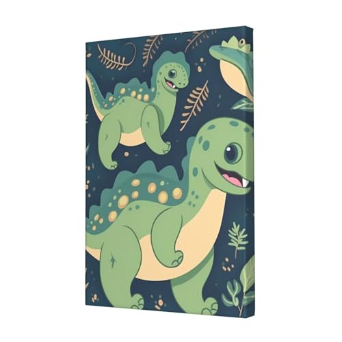 Toile dinosaure mignon pour égayer un mur vide de chambre d'enfant