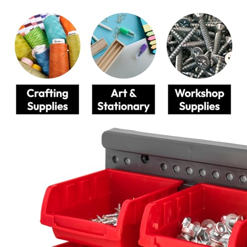 KCT 72 Pcs Wall Mount Hand Tool Organiser Storage Rack Hangers Panel Shelves