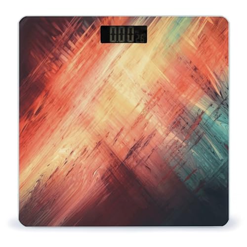Báscula digital de baño con pantalla LED y vidrio templado