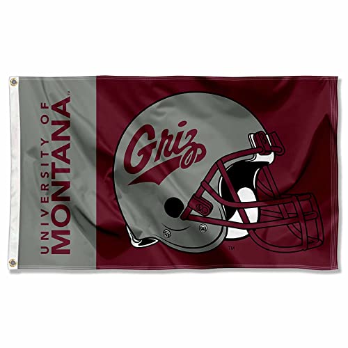 Montana Grizzlies Football Helmet Flag