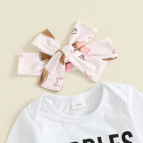 Newborn Baby Girl Football Outfit Huddles and Cuddles Long Sleeve Romper Flare Pants Headband Set 3Pcs Cute Fall Clothes4