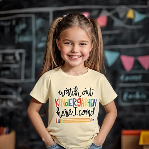 Image of First Day of Kindergarten Shirt First Day of School Gifts for Kids Kindergarten Shirts for Girls T-Shirt Top
