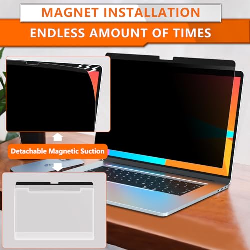 ZOEGAA MacBook Pro 12 inch Privacy Screen, Compatible with MacBook 12 inch (Model A1534, Release 2017, 2016, 2015) - Laptop Privacy Filter and Anti-Glare Protector