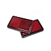 Stick-on Red Rectangular Reflectors - Safety Spoke Reflective Quick Mount Custom Accessories Adhesive Reflector for Warehousing, Boats, Service Utility Trucks, Vans (Red-2.67x1.69x0.31 inch,2Pcs)