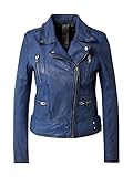 Gipsy Damen G2wkora Sf Labonv Lederjacke, blau, 38