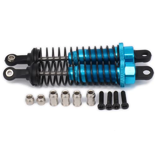 RCAWD Amortiguador de amortiguador de choque de aluminio de aleación de 80mm ajustable para coche Rc 1/16 Buggy Truck Hpi Hsp Losi Axial Tamiya Redcat Parte mejorada (azul)