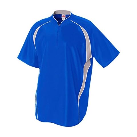 Adult 2XL Royal Blue/White 1/4 Zip Baseball/Softball Jacket Cover