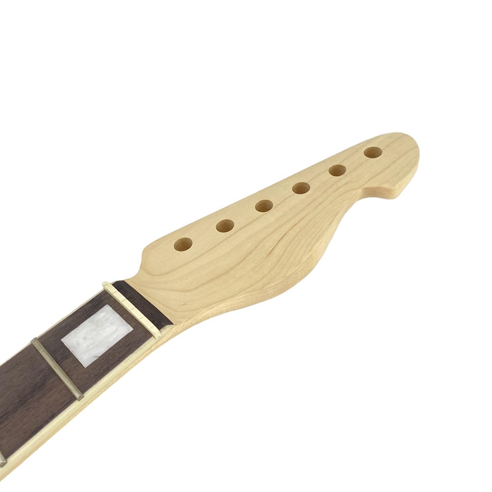 Klonowa szyjka gitarowa 21 progów 65 cm do gitary elektrycznej vintage palisander podstrunnica biała kwadratowa wkładka śruba na pięcie wymiana szyi (lakier)