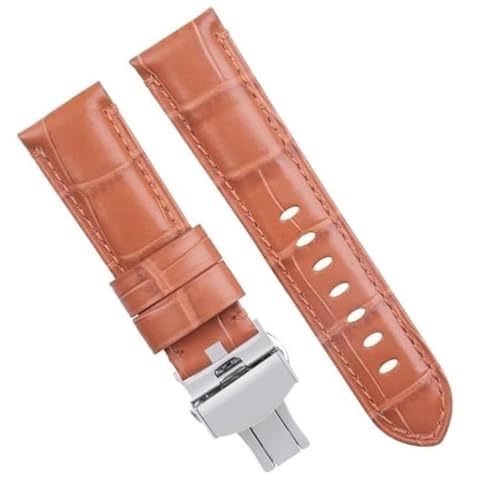 Bracelet de montre en cuir souple de vachette marron 20mm ultra confortable