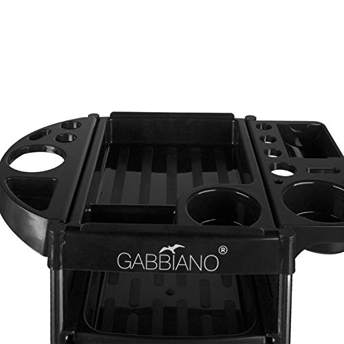 ACTIVESHOP Gabbiano FX11-B - Carro de peluquería con ruedas, color negro