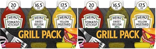 Image of Heinz Tomato Ketchup, Sweet Relish & Yellow Mustard Grill Pack, 3 ct (Pack of 2)