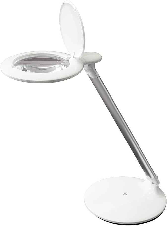 Daylight Company Halo Table Magnifier, Metal, White