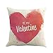 Produktbild Momoxi Kopfkissenbezug, 45x45 Glücklicher Valentinstag Wurfkissenbezug Sweet Love Square Kissenbezug Zum Bemalen BefüLlen Zebra Besticken Zebramuster