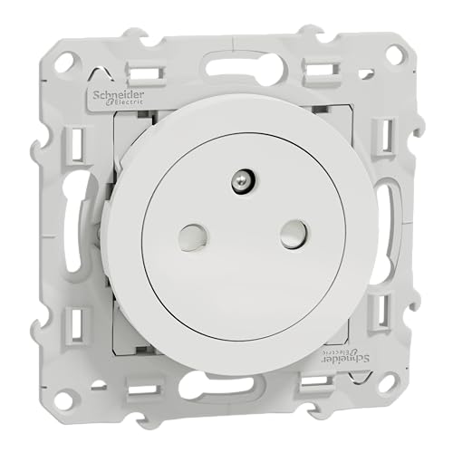 Schneider Electric - Odace - prise de courant 2P+T affleurante - blanc - S520052