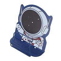 TEHAUX Metal Astronaut Book Stand for Desk Kids Reading Holder Desktop Document and Cookbook Holder Space Rocket Design for Study and Kitchen Use