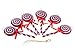 Clever Creations Lollipop Christmas Ornament Set of 6 Pieces, Shatterproof Holiday Décor for Christmas Trees, Red and White
