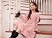 BesserBay Tween Big Girl Fall Puff Sleeve Smocked Square Neck Empire Midi Dress Ruffle Hem Cute Fashion Soft Swing Dress Pink 10 Years