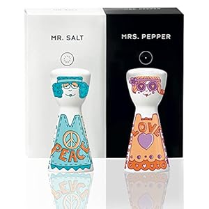 RITZENHOFF Mr. Salt & Mrs. Pepper zout- en pepervaatjes van Selli Coradazzi, porselein, met trendy motieven