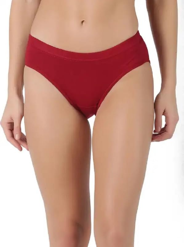 Image of INNERO Women's Panty Cotton Hipster Brief Underwear Pack of 3 - Color May Vary