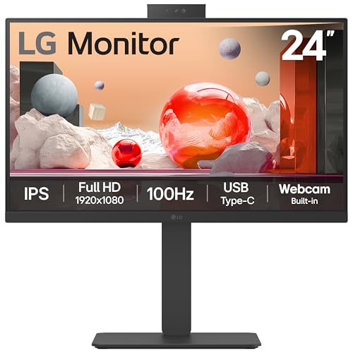 Image of LG Electronic Monitor 24BA850, 24 inch, FHD 1080p, 100Hz, 5ms Response Time, IPS Panel, HDMI, DisplayPort, USB-C (Black)