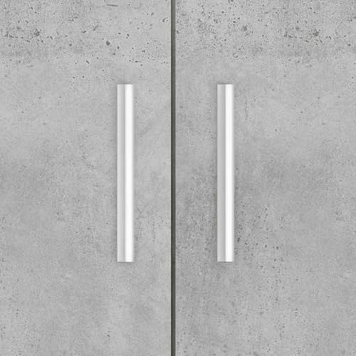 Support d'aquarium robuste vidaXL gris béton meuble de rangement stable - 5