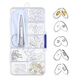 Nasenpads Brille, Brillen Reparatur, 25 Pairs Silikon Brillen Nasenpads Mit Schrauben Pinzette und Brillenputztüche