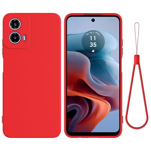 Coque Moto G 5G 2025 silicone rouge souple pour en finir avec les glissades des mains