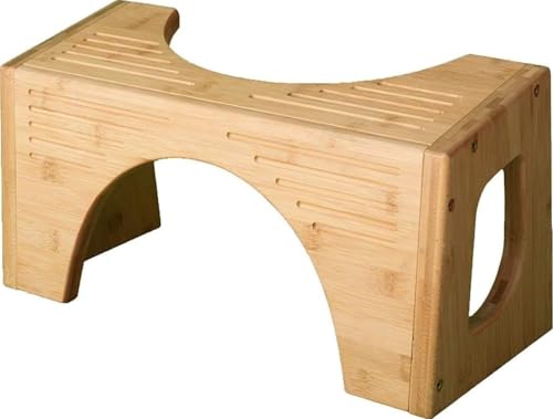 Squatty Potty Bamboo Flip Bathroom Toilet Stool - 7 and 9 inch Adjustable