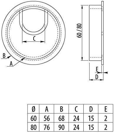 Computer Grommet for Desk Table Cable Tidy (60mm, White)