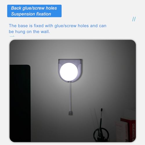 Image of Battery Operated Light Bulb, Stick-Up LED Closet Light Bulb with Pull Chain