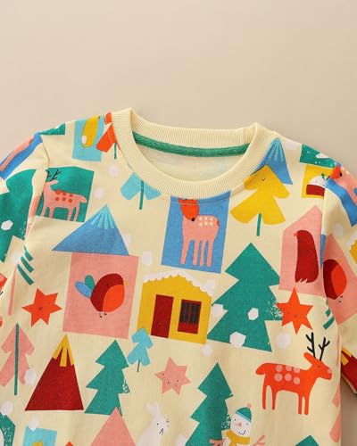 Image of Hongshilian Unisex Kids Cute Cartoon Cotton Sweater Shirt