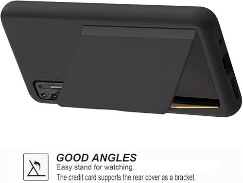 Miniatura 3 de Asuwish - Funda compatible con Moto G Stylus 2021 y protector de pantalla de vidrio templado para tarjeta celular, ranura para soporte de soporte,