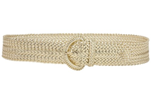 2 Inch Wide Hand Made Soft Metallic Woven Braided Round Belt2
