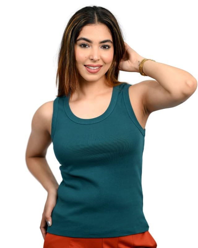 rzlecort Women's Sleeveless Camisole Tank Top, Black Inner Wear Crop Top-picture-39