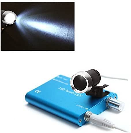 Surgical portable LED head light lamp for loupes Blue