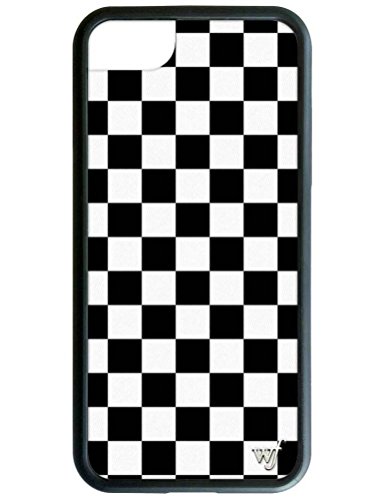 Wildflower Limited Edition Cases Compatible with iPhone 6, 7, 8 or SE (Black Checkered)