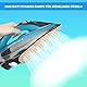 Dampfbügeleisen kabellos 2400 W kabelloses Bügeleisen, Sohle mit keramischer Antihaftbeschichtung Vertikal bügeln, Tropfstop, Antikalk, selbstreinigend mit Wassertank Cordless Steam Iron (Blau)