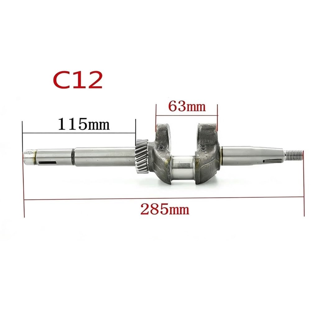 Cigüeñal C12 C14 Apto for GXV160 GX 160 5.5HP HRJ216 Motor cortacésped manivela reemplazo del Eje Principal