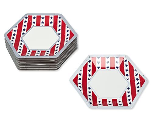 Papyrus Dessert Plates, Red, White And Blue (8-Count) #TOP1