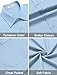 COOFANDY Short Sleeve Dress Shirts for Men Business Casual Shirts Regular Fit Button Down Shirt Fashion Blue