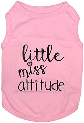 Parisian Pet Funny Cute Dog Cat Pet Shirts Caution Can't Control My Licker, I Work Out, Little Monster, WTF, BFF, Bling $, Got Treats, Babe Magnet, Little Miss Attitude (Little Miss Attitude, M)