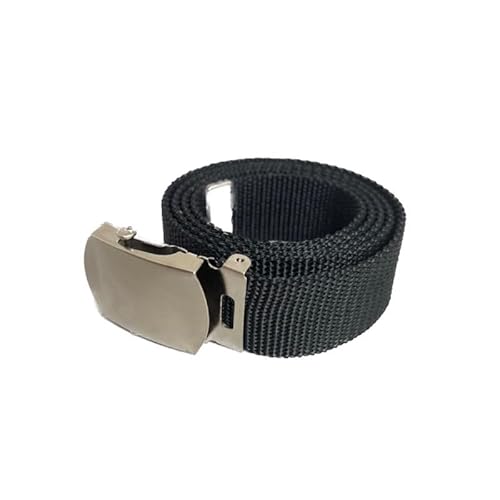 Cinto Masculino Militar Preto em Nylon Polipropileno 3,5 cm de Largura com Fivela Militar de Regulag
