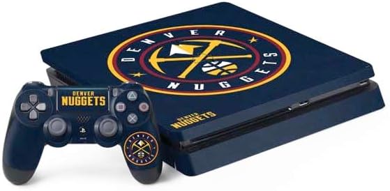 Skinit Decal Gaming Skin Compatible with PS4 Slim Bundle - Officially Licensed NBA Denver Nuggets Distressed Design